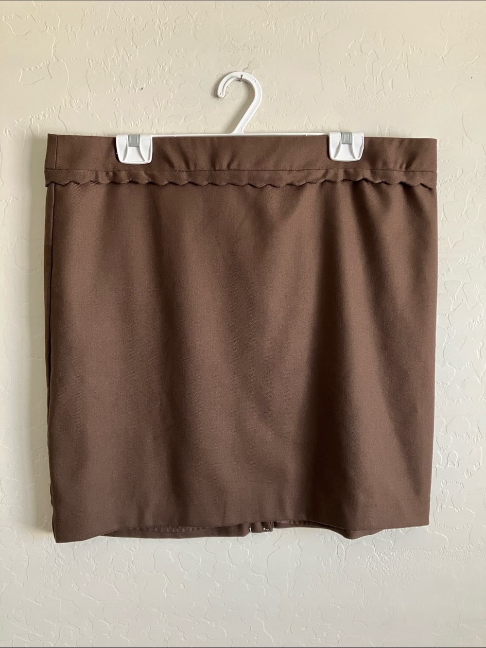 LOFT Ann Taylor Brown A‑Line Skirt NEW Professional Minimalist Size 16
